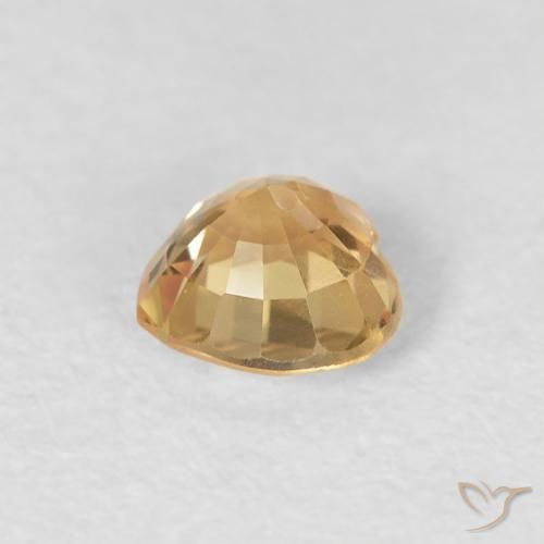 Zafiro Dorado natural de 0.51 ct, Corazón, VS