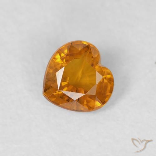 0.36ct Natural Naranja albaricoque Zafiro, Corazón, VS