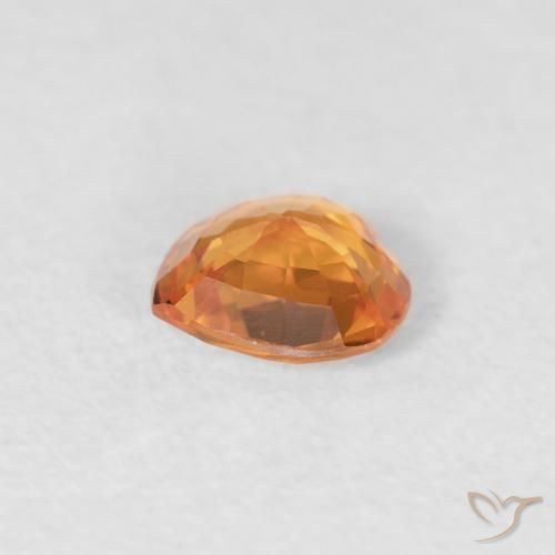 Zafiro Naranja medio natural de 0.35 ct, Corazón, VVS