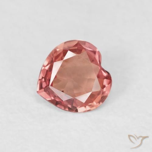 Zafiro Rosado medio natural de 0.35 ct, Corazón, VVS