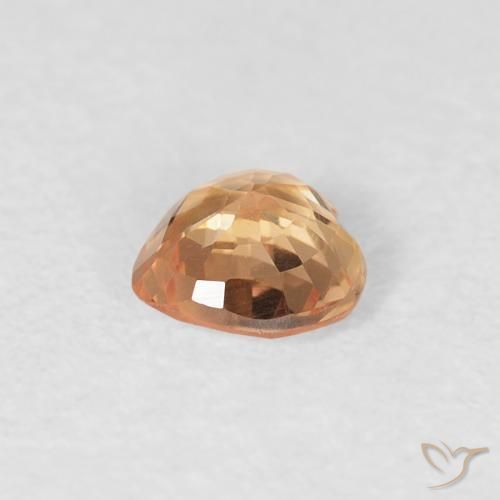 Zafiro Naranja medio natural de 0.38 ct, Corazón, VVS