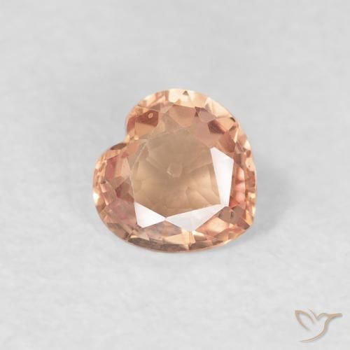 0.38ct Natural Naranja medio Zafiro, Corazón, VVS