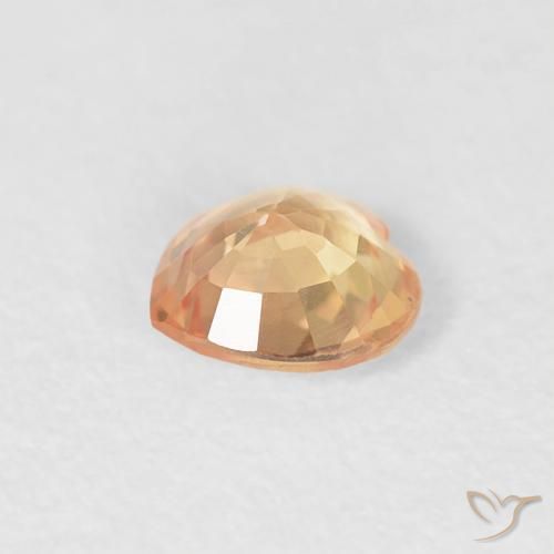 Zafiro Dorado natural de 0.40 ct, Corazón, VVS