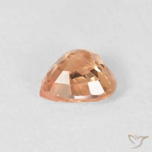 Zafiro Naranja claro natural de 0.50 ct, Corazón, VVS