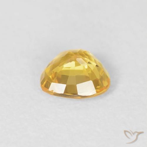 Zafiro Dorado natural de 0.38 ct, Corazón, VVS