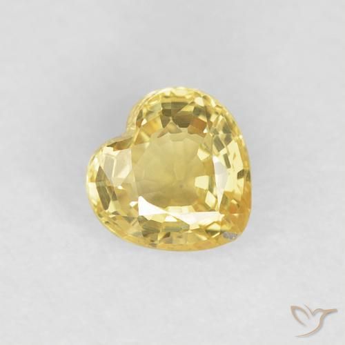 0.48ct Natural Amarillo toscana Zafiro, Corazón, VVS
