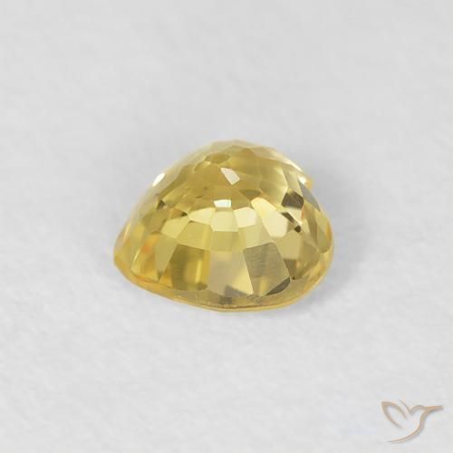 Zafiro Amarillo toscana natural de 0.48 ct, Corazón, VVS