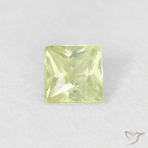 0.18ct Natural Medium Light-Yellow Zafiro, Cuadrado, VS