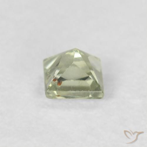 Zafiro Verde muy claro natural de 0.24 ct, Cuadrado, VS