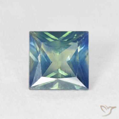 0.69ct Natural Cerceta Zafiro, Cuadrado, VS