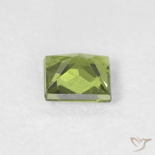 Zafiro Verde vivo natural de 0.27 ct, Cuadrado, VS