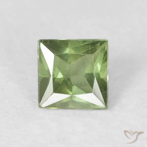 0.40ct Natural Verde bosque Zafiro, Cuadrado, VS