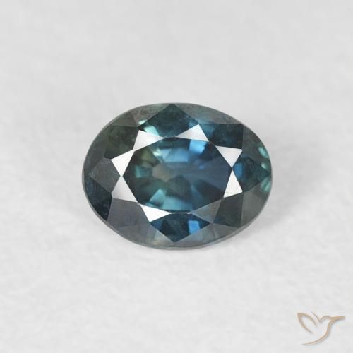 0.33ct Natural Azul oscuro Zafiro, Ovalada, VVS