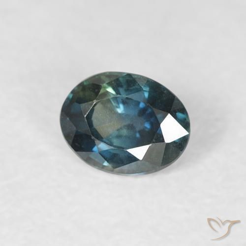 Zafiro Azul oscuro natural de 0.33 ct, Ovalada, VVS