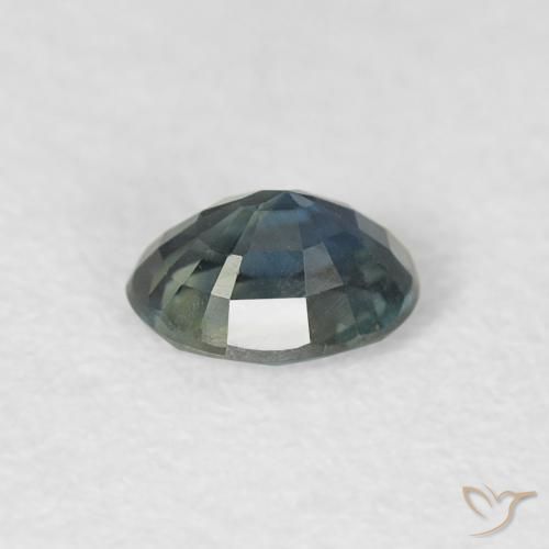 Zafiro Azul oscuro natural de 0.33 ct, Ovalada, VVS