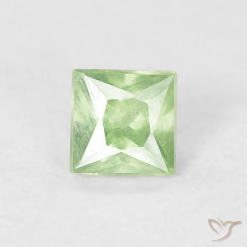 0.23ct Natural Verde medio Zafiro, Cuadrado, VS