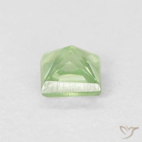Zafiro Verde medio natural de 0.23 ct, Cuadrado, VS