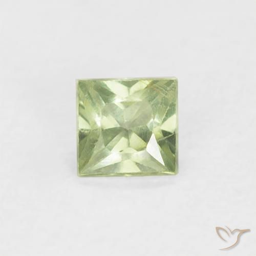 0.18ct Natural Verde lima Zafiro, Cuadrado, VS