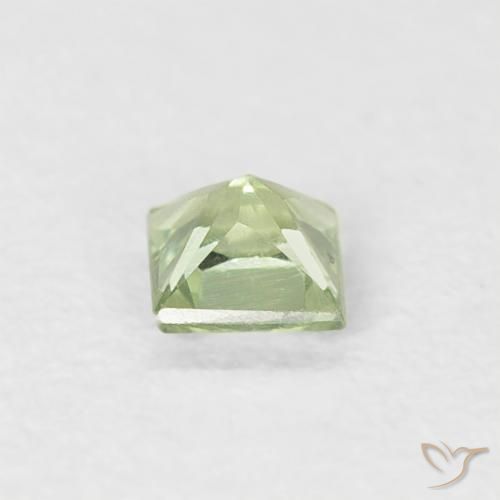 Zafiro Verde medio natural de 0.20 ct, Cuadrado, VS