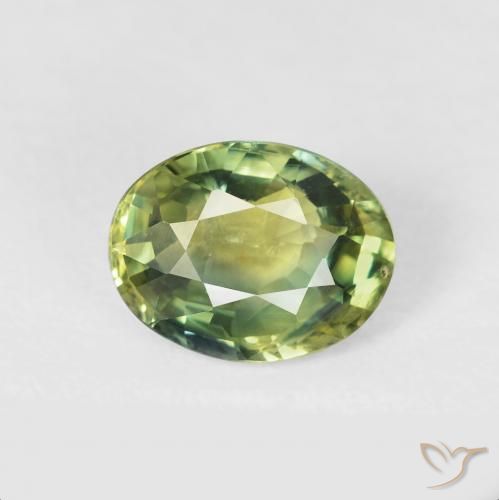 2.24ct Natural Verde cálido Zafiro, Ovalada, VS