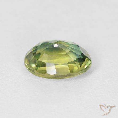 Zafiro Verde cálido natural de 2.24 ct, Ovalada, VS