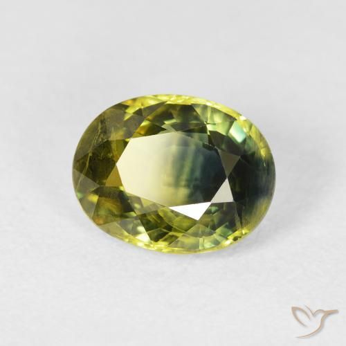 Zafiro Multicolor natural de 3.35 ct, Ovalada, VS
