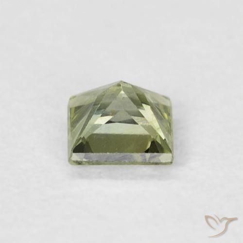 Zafiro Verde medio natural de 0.43 ct, Cuadrado, VS