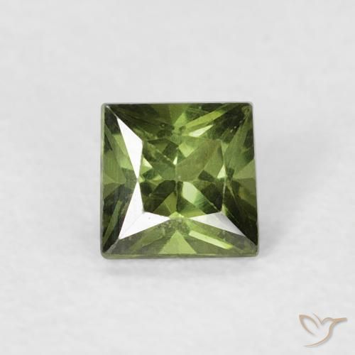 0.38ct Natural Medium Dark-Green Zafiro, Cuadrado, VS