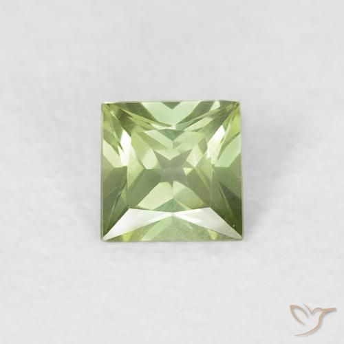 0.31ct Natural Verde medio Zafiro, Cuadrado, VVS-VS