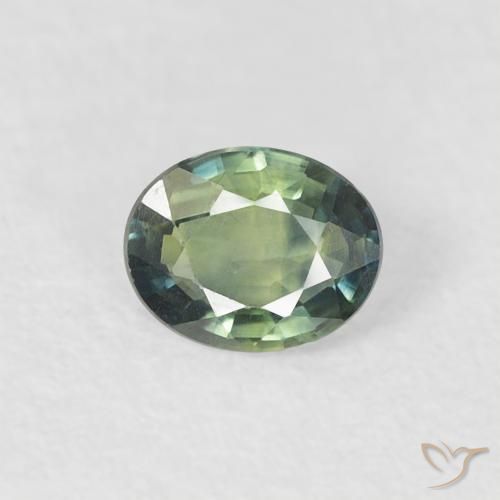 0.30ct Natural Verde azul medio Zafiro, Ovalada, VVS-VS