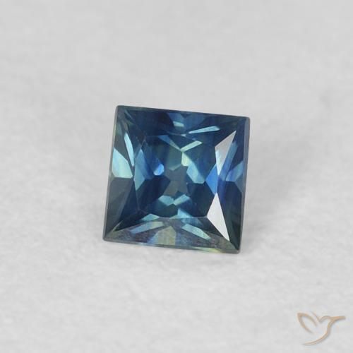 Zafiro Azul oscuro natural de 0.29 ct, Cuadrado, VVS-VS