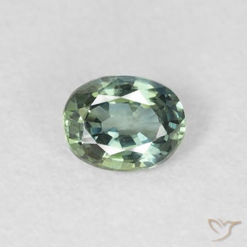 0.30ct Natural Verde claro Zafiro, Ovalada, VVS