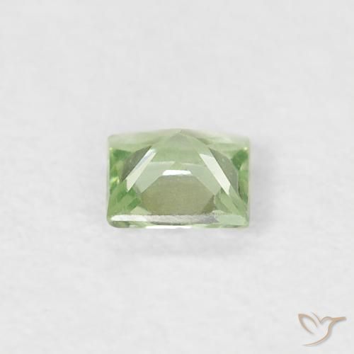 Zafiro Verde muy claro natural de 0.19 ct, Cuadrado, VS