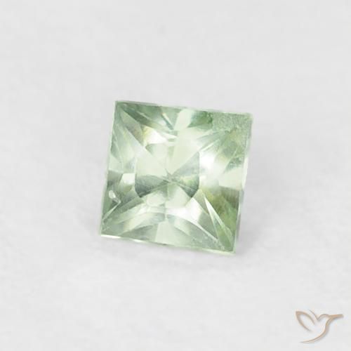Zafiro Verde claro natural de 0.24 ct, Cuadrado, VS