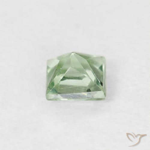 Zafiro Verde claro natural de 0.24 ct, Cuadrado, VS