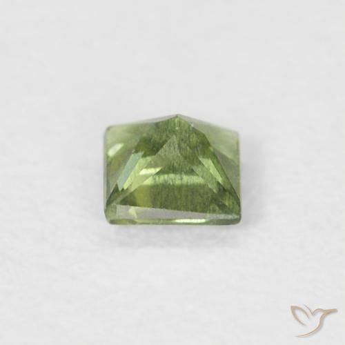 Zafiro Verde medio natural de 0.20 ct, Cuadrado, VS