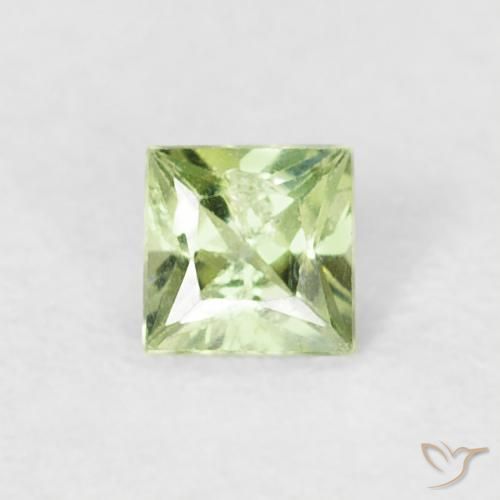 0.19ct Natural Verde medio Zafiro, Cuadrado, VS