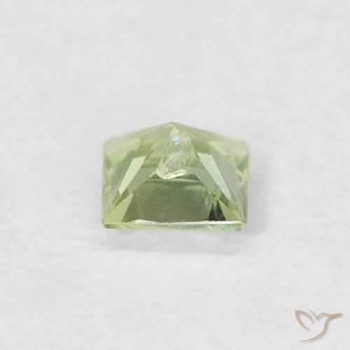 Zafiro Verde medio natural de 0.19 ct, Cuadrado, VS