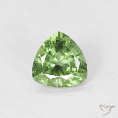 0.41ct Natural Verde medio Zafiro, Trillón, VS
