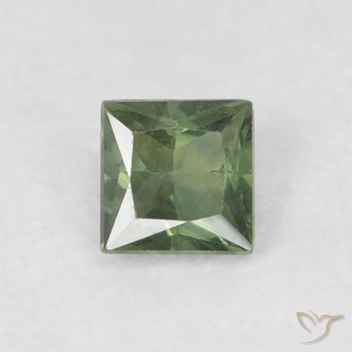 0.31ct Natural Verde bosque Zafiro, Cuadrado, VS