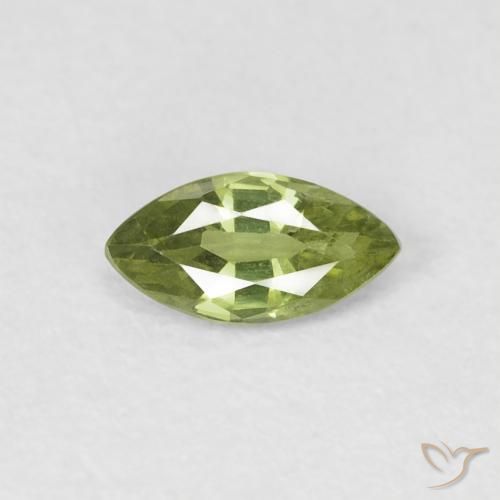 0.35ct Natural Verde medio Zafiro, Marquesa, VS