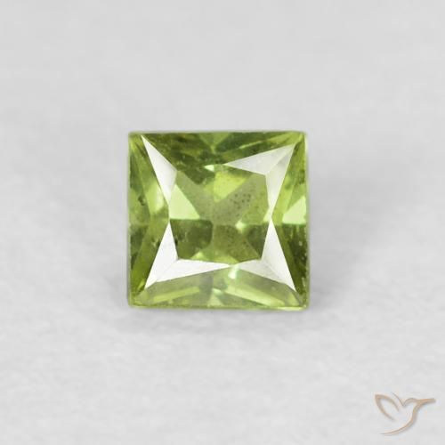 0.30ct Natural Verde amarillento Zafiro, Cuadrado, VS