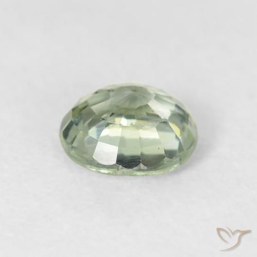 Zafiro Verde claro natural de 0.81 ct, Redondo, VS