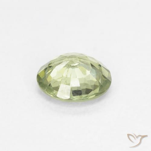 Zafiro Verde claro natural de 0.61 ct, Redondo, VS