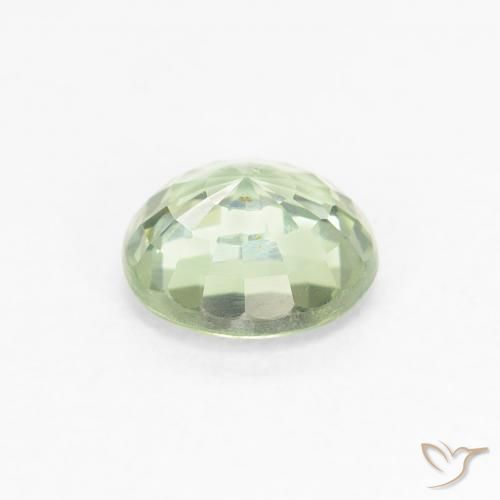 Zafiro Verde muy claro natural de 0.83 ct, Redondo, VS