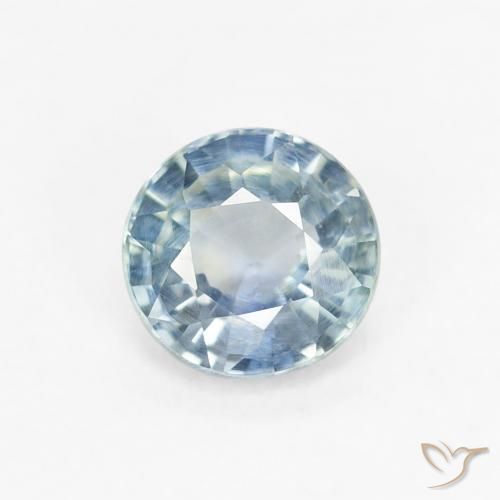 0.70ct Natural Azul pálido Zafiro, Redondo, VS