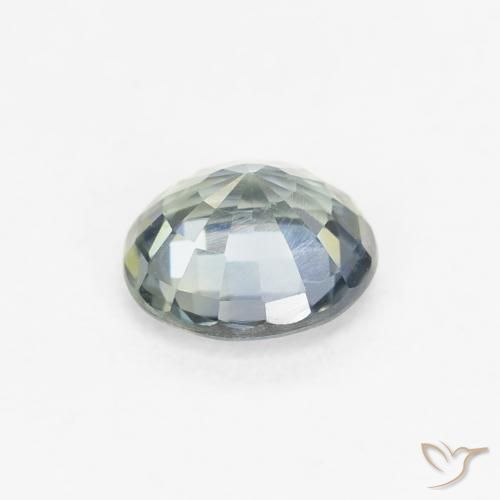 Zafiro Azul pálido natural de 0.70 ct, Redondo, VS
