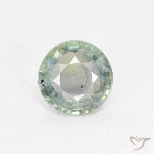 0.59ct Natural Verde medio Zafiro, Redondo, VS