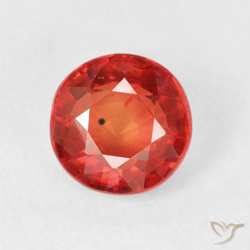 1.13ct Natural Rojo intenso Zafiro, Redondo, VS
