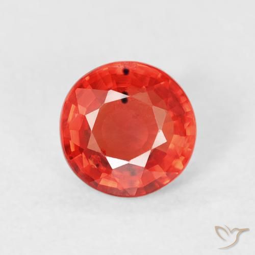 0.76ct Natural Rojo claro Zafiro, Redondo, VS